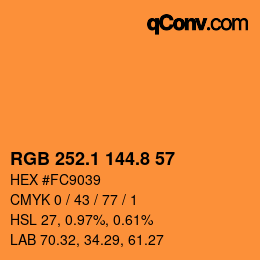 Color code: RGB 252.1 144.8 57 | qconv.com
