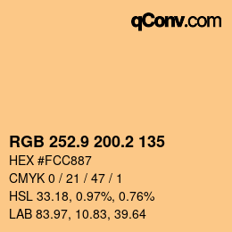 Farbcode: RGB 252.9 200.2 135 | qconv.com