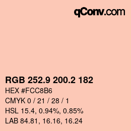 Color code: RGB 252.9 200.2 182 | qconv.com