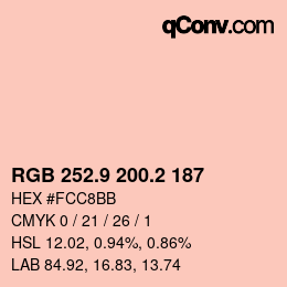 Color code: RGB 252.9 200.2 187 | qconv.com