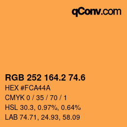 カラーコード: RGB 252 164.2 74.6 | qconv.com