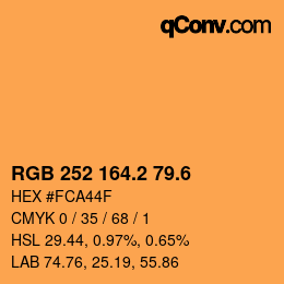 カラーコード: RGB 252 164.2 79.6 | qconv.com