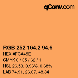 カラーコード: RGB 252 164.2 94.6 | qconv.com