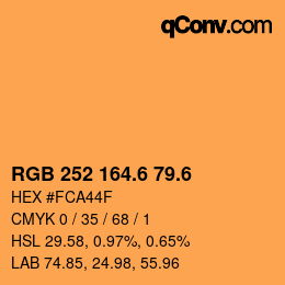 カラーコード: RGB 252 164.6 79.6 | qconv.com