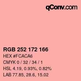 Farbcode: RGB 252 172 166 | qconv.com