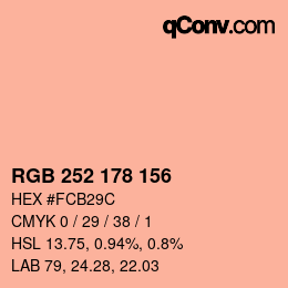 Farbcode: RGB 252 178 156 | qconv.com