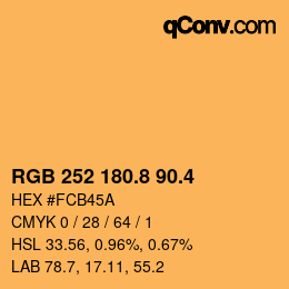 カラーコード: RGB 252 180.8 90.4 | qconv.com