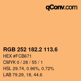 カラーコード: RGB 252 182.2 113.6 | qconv.com
