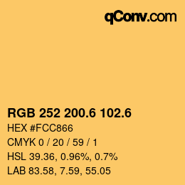 カラーコード: RGB 252 200.6 102.6 | qconv.com