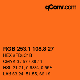 Color code: RGB 253.1 108.8 27 | qconv.com