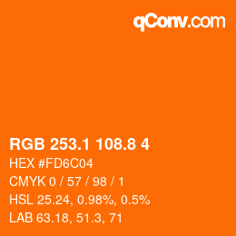 Color code: RGB 253.1 108.8 4 | qconv.com