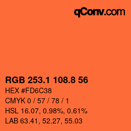 Color code: RGB 253.1 108.8 56 | qconv.com