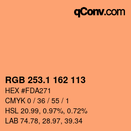 カラーコード: RGB 253.1 162 113 | qconv.com