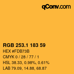 カラーコード: RGB 253.1 183 59 | qconv.com