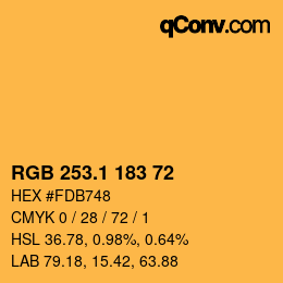 カラーコード: RGB 253.1 183 72 | qconv.com