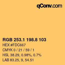 Color code: RGB 253.1 198.8 103 | qconv.com