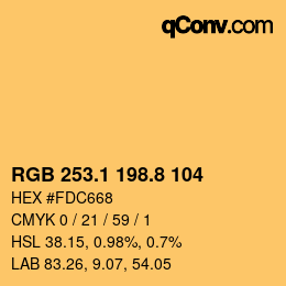 Color code: RGB 253.1 198.8 104 | qconv.com