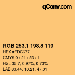 Color code: RGB 253.1 198.8 119 | qconv.com