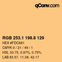 Color code: RGB 253.1 198.8 129 | qconv.com