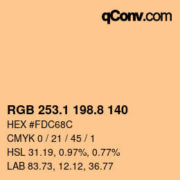 Color code: RGB 253.1 198.8 140 | qconv.com