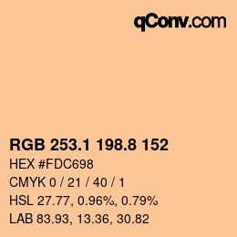 Color code: RGB 253.1 198.8 152 | qconv.com