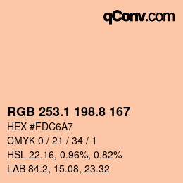 Color code: RGB 253.1 198.8 167 | qconv.com