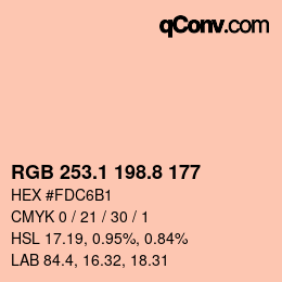 Color code: RGB 253.1 198.8 177 | qconv.com