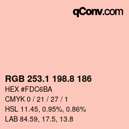 Color code: RGB 253.1 198.8 186 | qconv.com