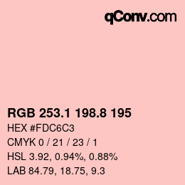 Color code: RGB 253.1 198.8 195 | qconv.com