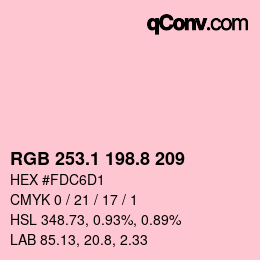 Farbcode: RGB 253.1 198.8 209 | qconv.com
