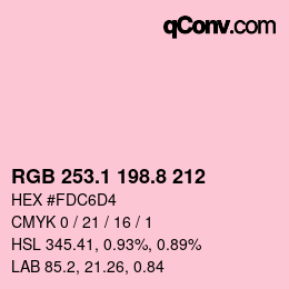 カラーコード: RGB 253.1 198.8 212 | qconv.com