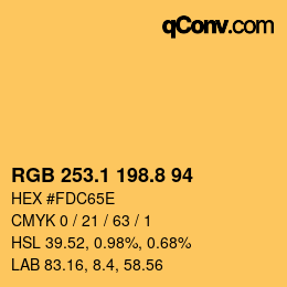 Farbcode: RGB 253.1 198.8 94 | qconv.com