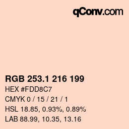 Color code: RGB 253.1 216 199 | qconv.com