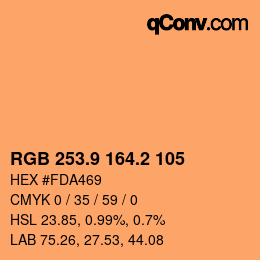 Color code: RGB 253.9 164.2 105 | qconv.com
