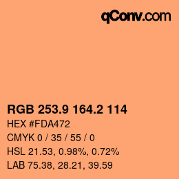 Color code: RGB 253.9 164.2 114 | qconv.com