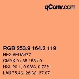 Color code: RGB 253.9 164.2 119 | qconv.com