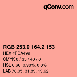 Color code: RGB 253.9 164.2 153 | qconv.com