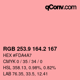 Color code: RGB 253.9 164.2 167 | qconv.com
