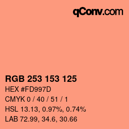 Código de color: RGB 253 153 125 | qconv.com