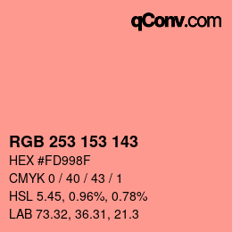Color code: RGB 253 153 143 | qconv.com