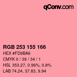 Color code: RGB 253 155 166 | qconv.com