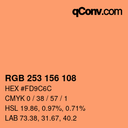 カラーコード: RGB 253 156 108 | qconv.com