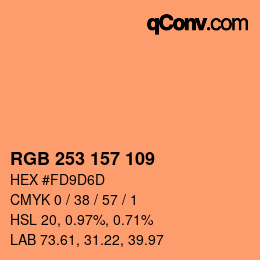 Color code: RGB 253 157 109 | qconv.com