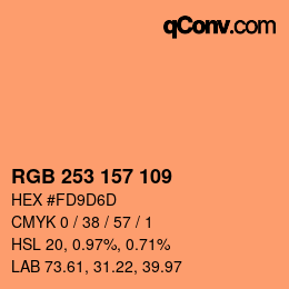 Code couleur: RGB 253 157 109 | qconv.com