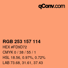 Color code: RGB 253 157 114 | qconv.com