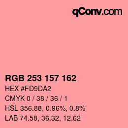 Color code: RGB 253 157 162 | qconv.com