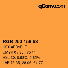 Color code: RGB 253 158 63 | qconv.com