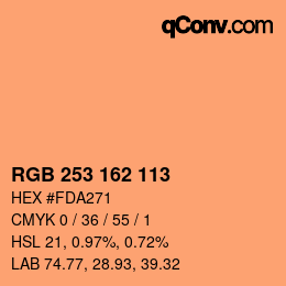 Farbcode: RGB 253 162 113 | qconv.com