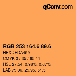 カラーコード: RGB 253 164.6 89.6 | qconv.com