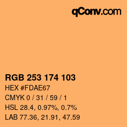 Color code: RGB 253 174 103 | qconv.com